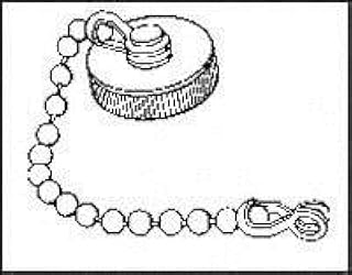 AMPHENOL INDUSTRIAL 9760-18 Receptacle Protection Cap W/Chain, Metal