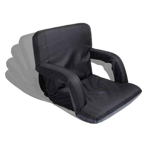 Image of PICNIC TIME Black Jacksonville Jaguars Ventura Seat Portable Recliner Chair,One Size,618-00-179-154-2