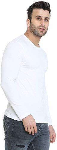 Image of LAZYCHUNKS Men's Cotton Full Sleeve T-Shirt | Round Neck Men's Tshirt
