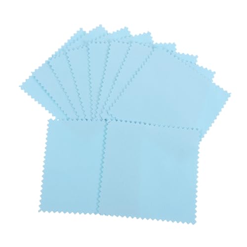 STOBAZA 10 Piezas Paños de Limpieza para Joyas Toallitas para Brillo y Pulido de Plata y Latón para Anillos Relojes y Cubiertos Portátiles y Eficaces para Eliminar Suciedad y el Brillo