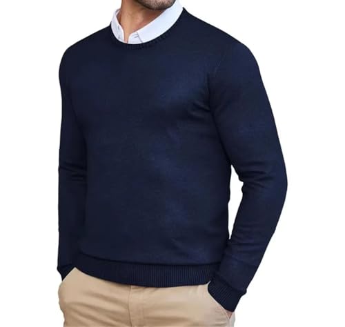 Men's Knit Sweaters Crewneck Long Sleeve Pullover Casual Sweaters Classic Fit Soft Warm Jumpers3