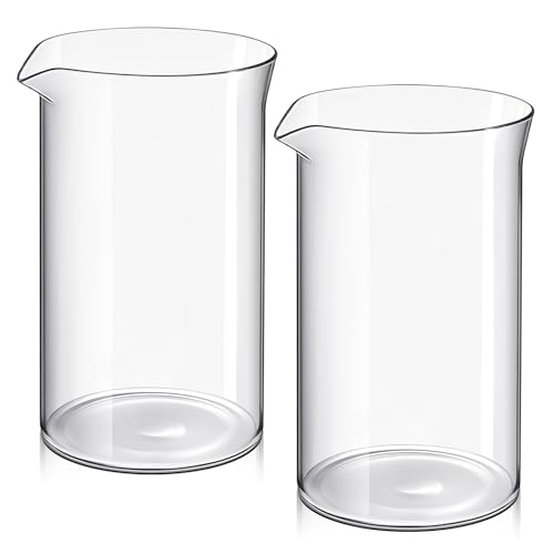 Maxdot 2 Pcs 34 oz French Press Replacement Glass Universal Replacement Beaker for French Press Tea...