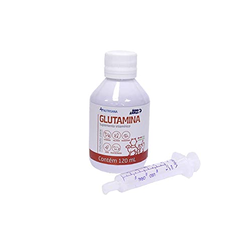 Mundo Animal Suplemento Alimentar Nutrisana Glutamina - 120mL, vermelho