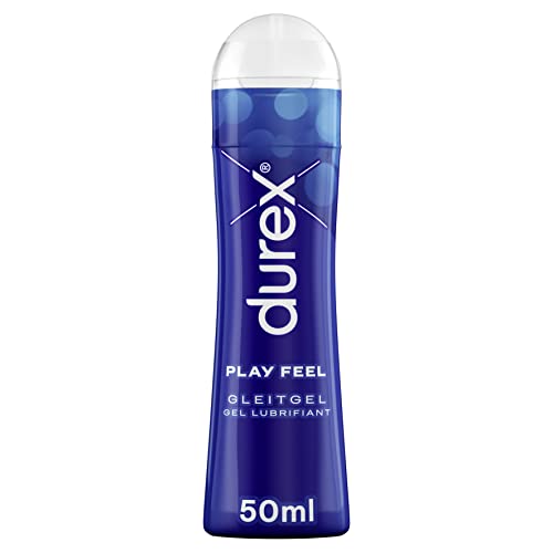 Durex Play Feel Gleitgel – Wasserbasiertes Gleitmittel für angenehme Gleitfähigkeit, sanft & pH-freundlich – 50 ml
