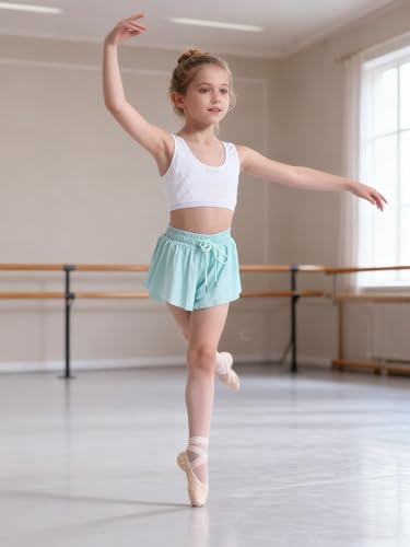 Image of Flowy Shorts for Teen Girls Athletic Running Youth Butterfly Shorts