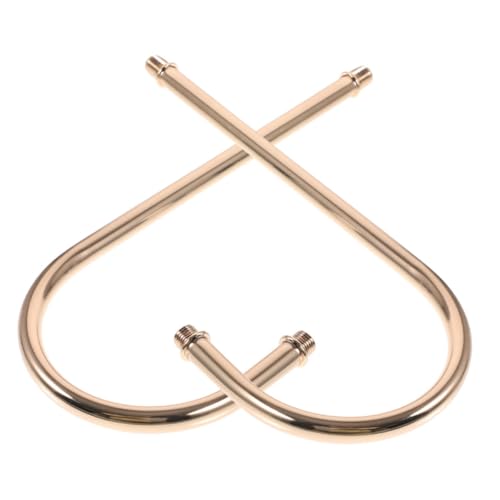 Alipis 2pcs Bent Threaded Lamp Tubes Curved Lamp Stem Replacement Parts 215mm French Gold Arm Rods DIY Accessories