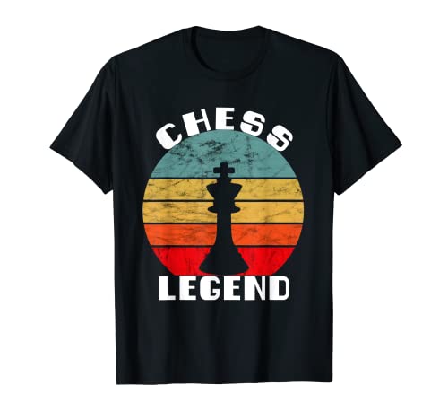 Chess Legend Reto Vintage Chessboard Juego de mesa Amante del ajedrez Camiseta