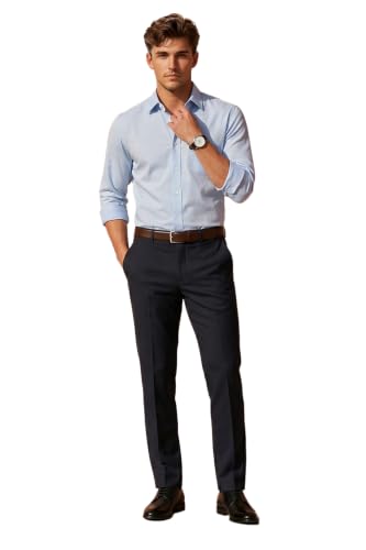 Image of Peter England Men Mid Rise Neo-Slim Formal Trouser