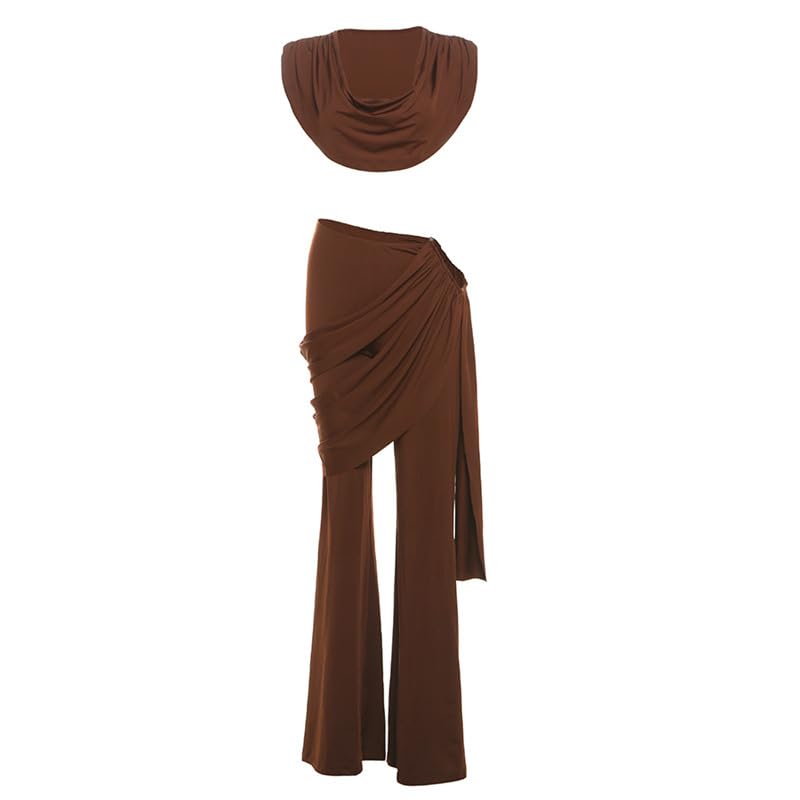 HENGEN 2025 Spring And Autumn New Women's Sexy Open Umbilical Top, Slim Fit, Hip Hugging Pants Set For Women3