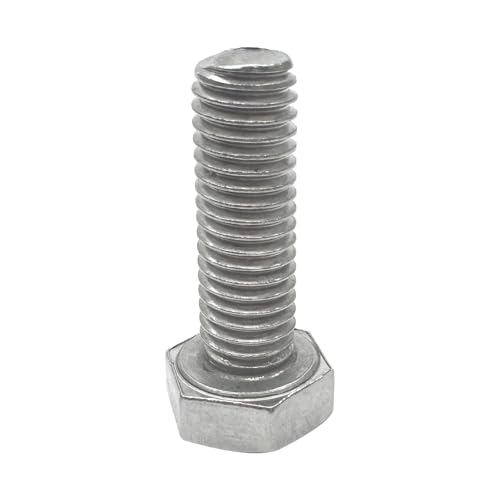 Image of M8x25mm Left Hand Hex Bolt,304 Stainless Steel Reverse Threaded Silver Fully Threaded Hex Bolts(3Pcs)