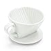 Ceramic Pour Over Coffee Dripper, Segarty #2 Coffee Filter Cup with 3 Holes at Flat Bottom, Brewing Coffee Dripper, Easy to Clean, Gift for Coffee Enthusiast, Home & Office Coffee Brewer, White