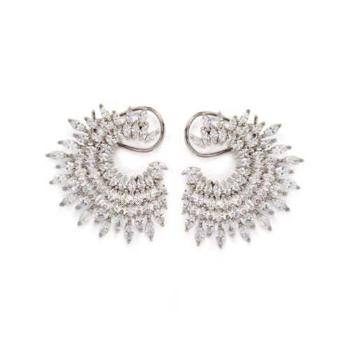 Rubans Trendy Silver Plated Handcrafted AD & Zircon Studded Designer Earrings for Women and Girls, Perfect for Festive & Wedding Occasions (B0D6RJ7BXF) Amazon Price History, Amazon Price Tracker