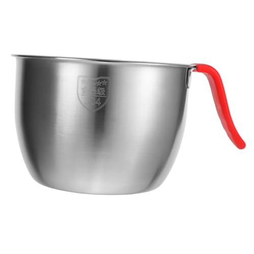 WEKADRIN ステンレス製ミキシングボウル 手付き深型調理器具 多機能家用ボウル 卵泡立て 生地こね サラダ調理対応 キッチン用洗いやすい食品