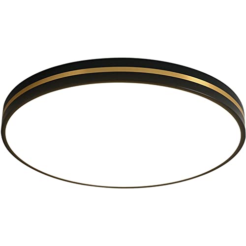 DOBQHWY Plafón LED Minimalista De Metal Luces Dosel Delgadas Industriales Retro Lámparas Redondas Panel Luz Blanca Fría Lámparas Descarga Súper Brillantes para Cocina,Oficina,Dormitorio,Pasillo,Garaje