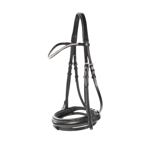 Filet Lester Horze noir en taille C pour cheval