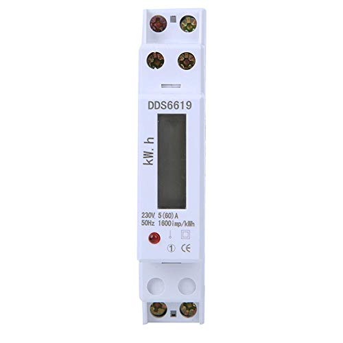 Preisvergleich Produktbild BTIHCEUOT Digitaler Energiezähler, Elektronischer Energiezähler Digitalanzeige 1P Einphasen-Haushaltsgeräte 230V(DDS6619-002-60A)