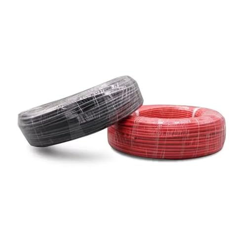 LFCXYOCD 1 Uds 400M/rollo 22awg Cable de silicona súper suave resistente al calor 0,3 mm2 Cable de cobre estañado for batería, inversor, UPS(Red Cable)