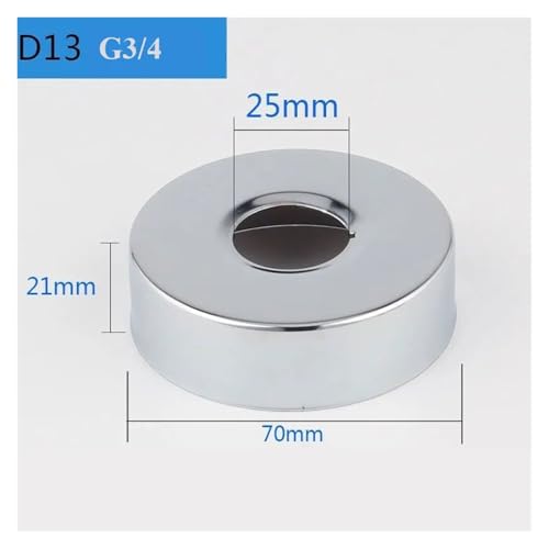 Conector de tubería G3/4 de acero inoxidable con panel elevado para ducha ZHGUIMING 3