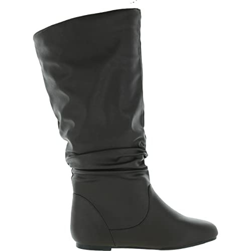 Journee Womens Jayne Round Toe Riding Boots2