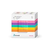 PIXIO Neon Abstract Series 60 Magnetic Blocks Construction Set with Free App, Stress Relief Building...