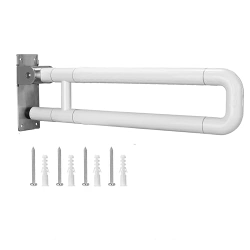 NEWFUN Barra Baño Minusvalido, 60 CM Agarraderas Baño para Mayores, Barra de Seguridad de Baño, Capacidad de Carga 300-350 KG, Barra de Pasamanos Antideslizante, Antideslizante en Baño y Aseo