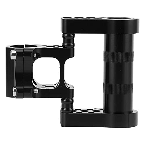 Attacco Manubrio MTB Lega di Alluminio ad Alluminio ad Alta Resistenza in Bicicletta CNC 25. Doppio Gambo della Bici Pieghevole Regolabile da 4 mm Attacco Manubrio