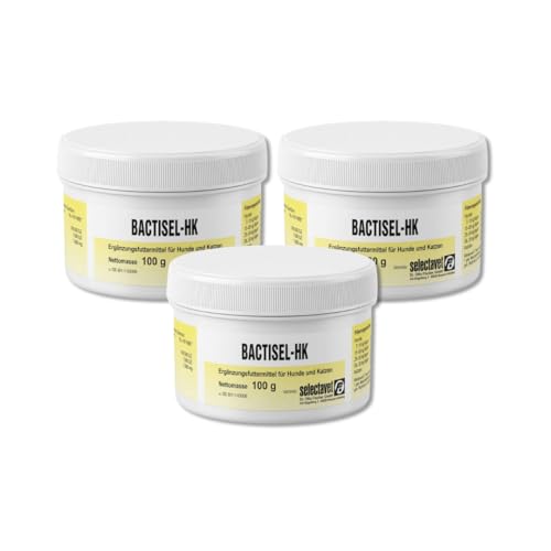 Selectavet Bactisel-HK Pulver | 3er Pack | 3 x 100 g | Ergänzungsfuttermittel für Hunde und Katzen | Mit Probiotika