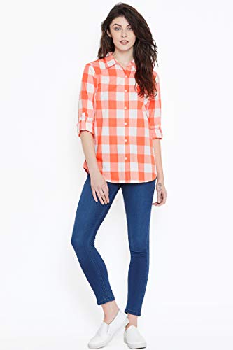 Image of Vastraa Fusion Women's Cotton Checkered Shirt