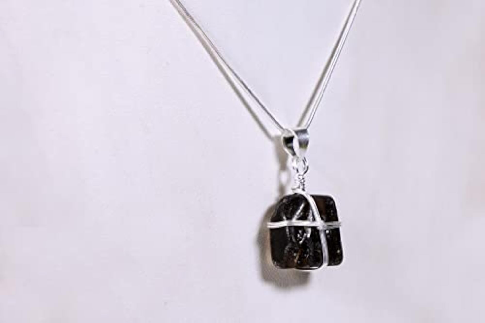 Smoky Quartz Raw Stone Pendant Necklace