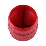 Eujgoov REAMER FÜR PVC PPR Kupferrohr, 48*43 Mm Rotes Inner-Outter Reamer-Rohrrohr-Debring-Werkzeug, Schubwerkzeug für Kupfer mit Aluminiumrohr, Ideal für Weichstahl, Passt 5/16-1-1/2 OD, Ad, (CM-208)