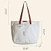 BullStories Canvas Tote Bag for Women with Zipper, Full Grain Leather Strap, Padded Laptop Compartment - Laptop Tote Bag for Women - Utility, Heavy Duty Tote Bag for Travel, Office, Gym, Shopping