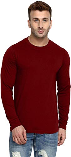 Image of LAZYCHUNKS Men's Cotton Full Sleeve T-Shirt | Round Neck Men's Tshirt
