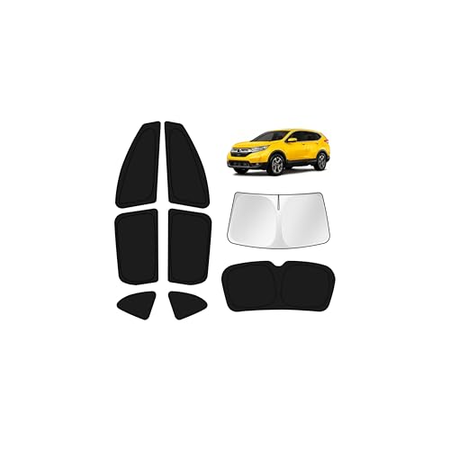 Image of KUST Car Window Shades for Honda CRV 2017-2022 CR-V Accessories Windshield Sun Shade Side Rear Window Covers Sunshade Privacy Protection for Camping Blackout UV Block Full Set 8PCS