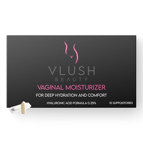 VLUSH Vaginal Moisturizer Suppositories - Deep Hydration with Hyaluronic Acid
