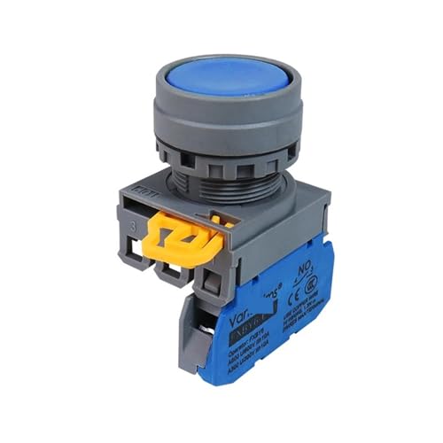 Interrupteur plastique 22mm FXBY6 commutateur impulsionnel bleu pour panneau