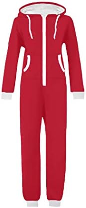 WOTOGOLD Men and Women Adult Pajamas Sportswear Hooded Unisex Jumpsuit