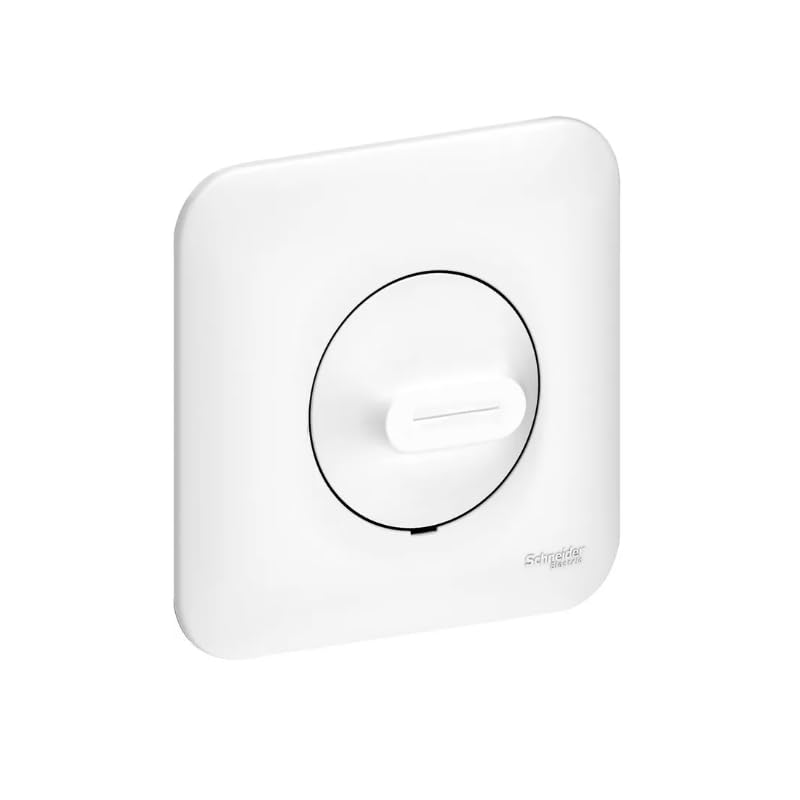 Schneider Electric - Variateur rotatif encastré universel multi source (LED) 4-400W 2 fils complet avec plaque fixation vis/griffes série OVALIS
