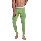 DESMIIT Mens Thermal Modal&Cotton Long Johns Winter Underwear Green Asian L