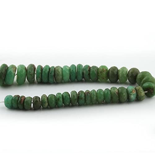 Chrysoprase faceted rondelles perles de 9mm-17mm sur fil de 8 pouces référence SB1635