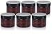 Amber PET Plastic (BPA Free) Refillable Low Profile Jar - 3 oz (6 Pack) + Spatulas