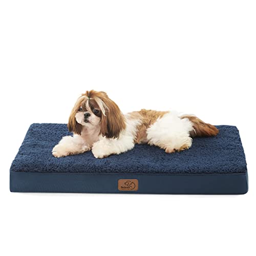 Bedsure Cama Perro Ortopética Mediano - Colchón Perro Lavable Y Desenfundable, Cojín Perro Viscoelástica Con Espuma De Caja De Huevos, Azul M Bedsure Cama Perro Ortopética Mediano - Colchón Perro Lavable Y Desenfundable, Cojín Perro Viscoelástica Con Espuma De Caja De Huevos, Azul M