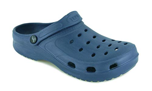 TEPU | Zuecos Clog para Mujer Confort Design Calidad | Azul Marino | Rosa | Beige | Limón | Turquesa | Tallas: 36-41 (40 EU, Azul Marino)