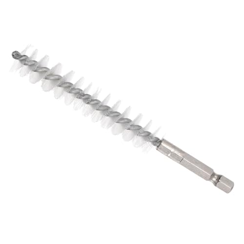 Image of Bore Brush, 15mm Dia 75mm Length, Nylon Twisted Cleaning Wire Brushes with 1 /4 inch Hex Shank - (Applications: for Power Drill)