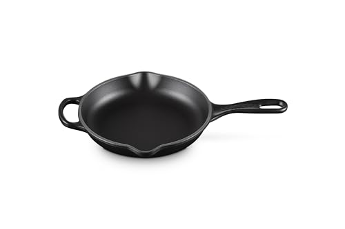 LE CREUSET Skillet Signature en Fonte Émaillée, Rond, 20 cm, 1,51 kg, Noir Mat, 20182200000422