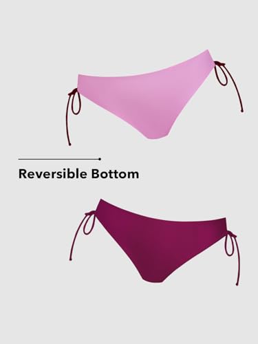 Image of CUPSHE Women's 2 Piece Bikini Set Back Braided Straps with Reversible Bottom
