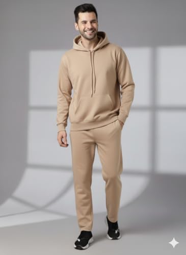 Image of Mack Jonney Solid Track Suit for men | Co-ord Set | Warm Fleece Tracksuit Set | Full Sleeve Hoodie