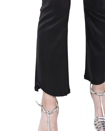 VERVET by Flying Monkey Black Glossy Coated Flare Jeans High-Rise2