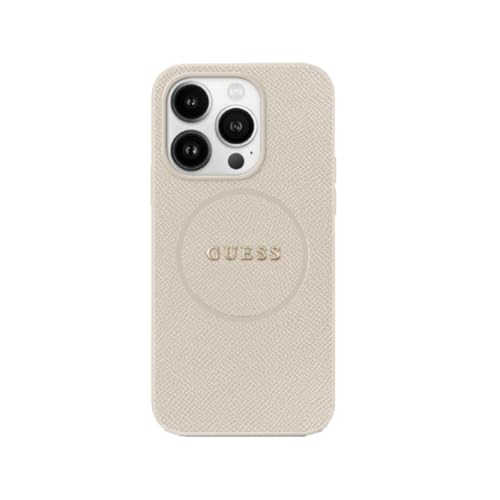 CG Mobile Guess GUHMP16XPGHSMME Coque pour iPhone 16 Pro Max 6,9" Beige Coque Rigide avec Anneau grainé