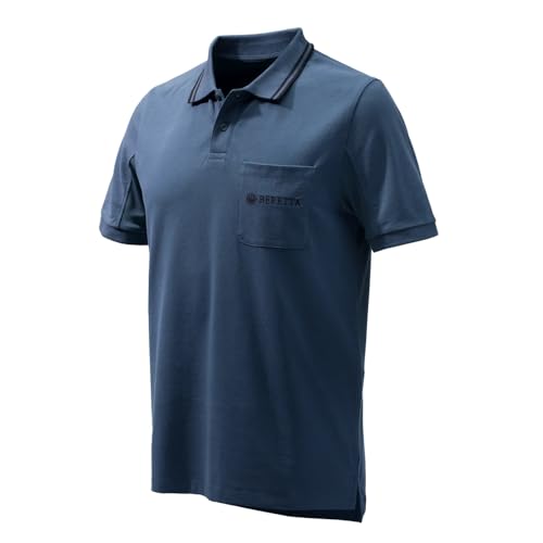 Polo AIRMESH Beretta respirant bleu S anti-transpiration