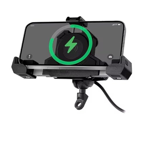 Support de téléphone portable moto avec absorbeur de chocs et chargeur induction